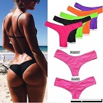 Lelinta 3-5 Days Delivery Sexy Women's Bikini Thong Bottom Brazilian V Cheeky Ruched Semi Swimsuit Black B01KPR64LQ